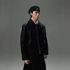 American retro design premium short shoulder leather jacket men's spring and autumn sense locomotive ruffian handsome cleanfit jacket