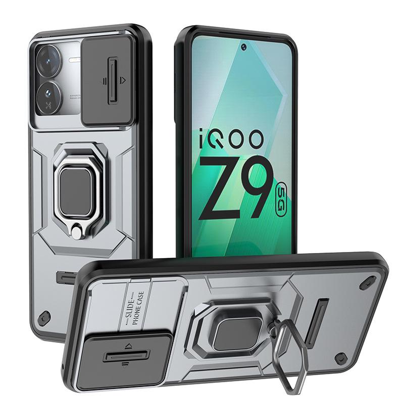 VIVO iQOO Z9 Turbo Battle Bear Ring Military Protective Case VIVO IQOO Z9/Z9 Turbo