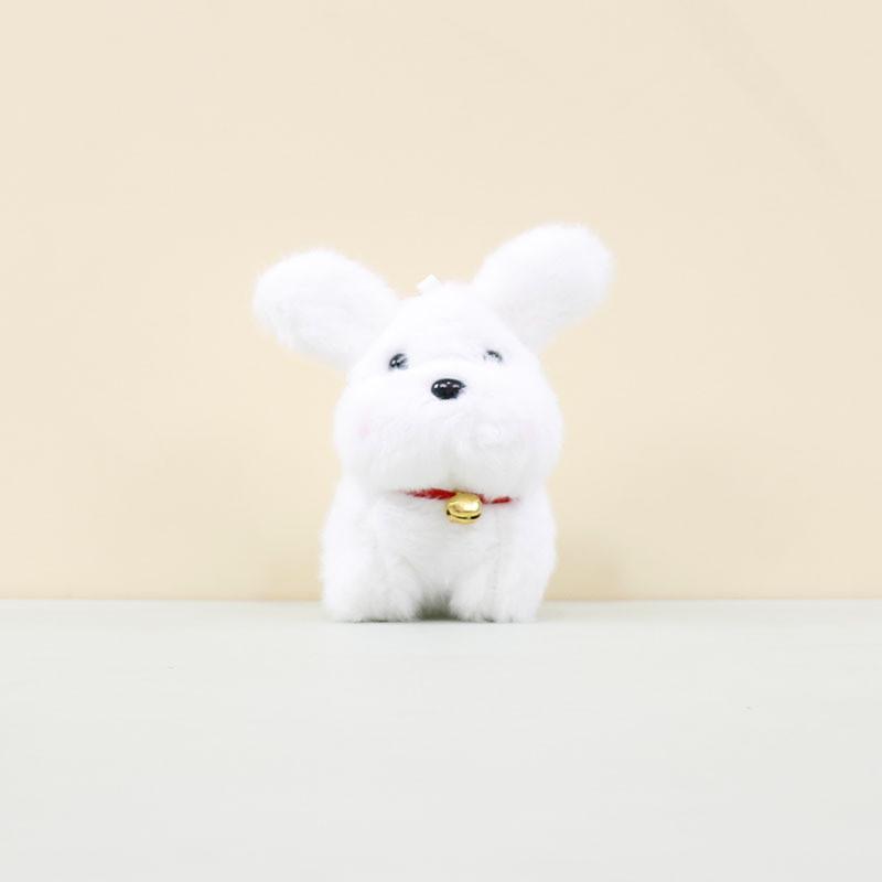 Charming Stuffed Dog Pendant Playful Puppy Keyring Fluffy Doll Keychain Accessory
