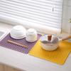 Non Slip Sink Drain Mat Hollow Faucet Drain Drying Pad New Silicone Sink Drying Mat  for Kitchen