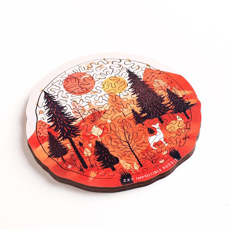 Autumn Forest Immersive Jigsaw Puzzle - Creative Birthday Gift for Kids  Education