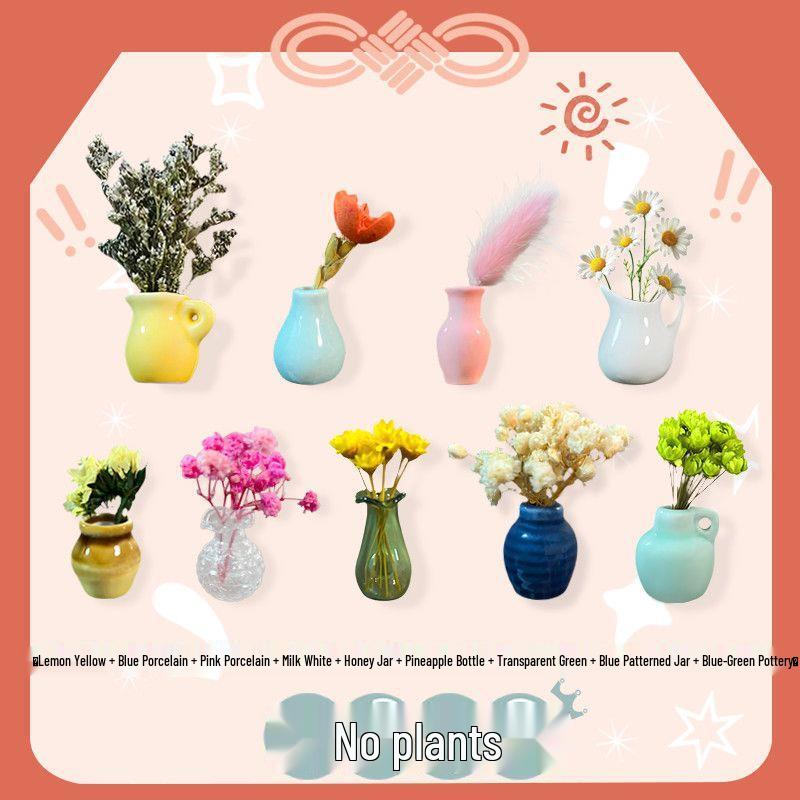 Handmade 3D Ceramic Vase Magnet for Hydroponic Plants & Flowers