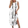 Women's Summer Casual U Neck Printed Sleeveless Dresses