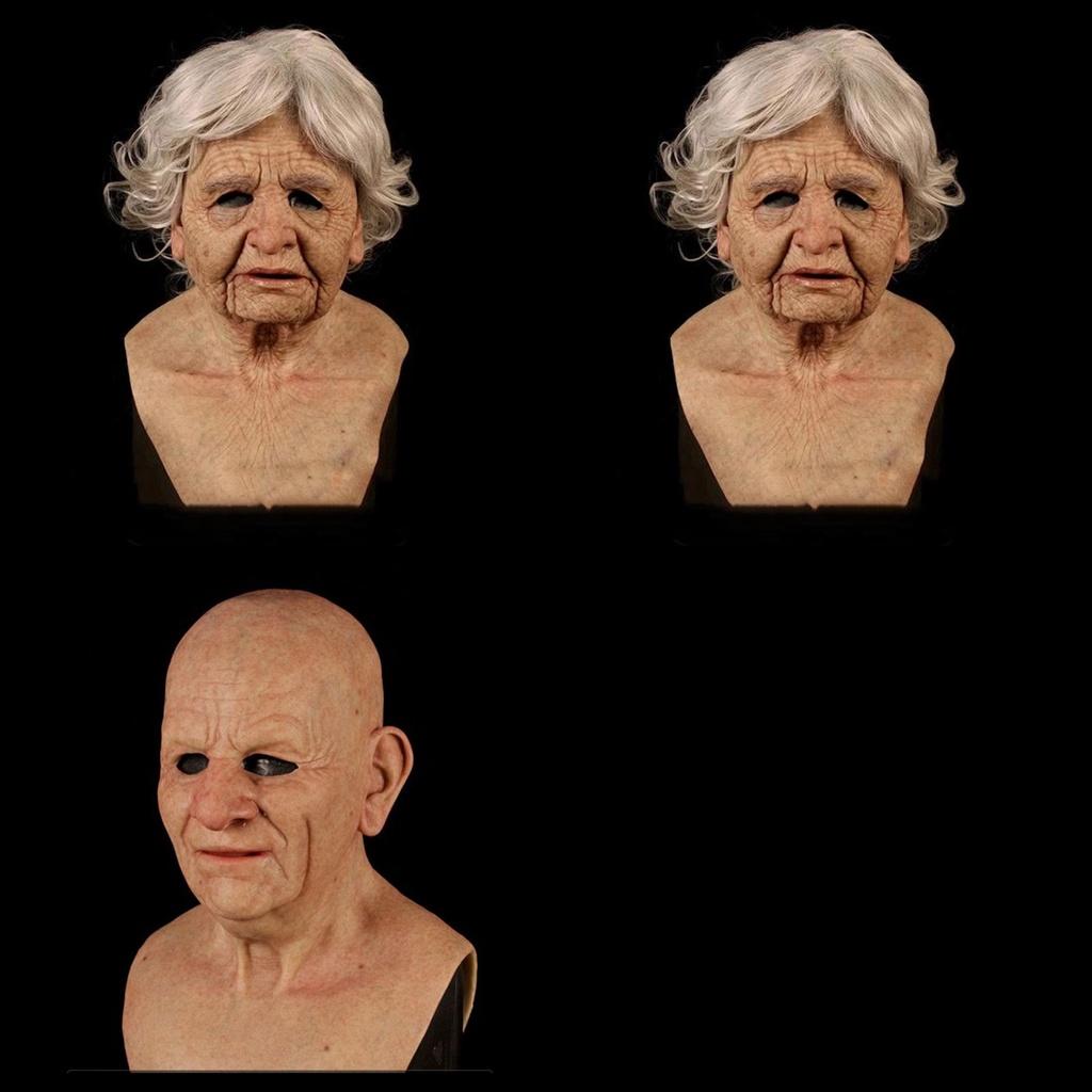 Realistic Latex Old Man Face Mask For Fancy Dress Cosplay Costume Halloween High Quality Material