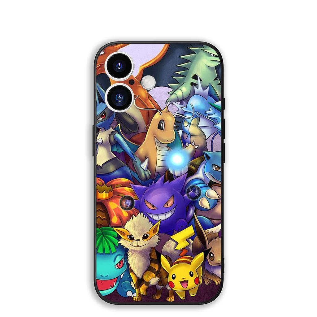 for Motorola Moto G86 G57 G67 G24 G15 G54 Power G13 G14 G34 G35 G45 G60 G53 G55 G64 G75 G72 Case P-Pokemons GO Gengar P-Pikachus