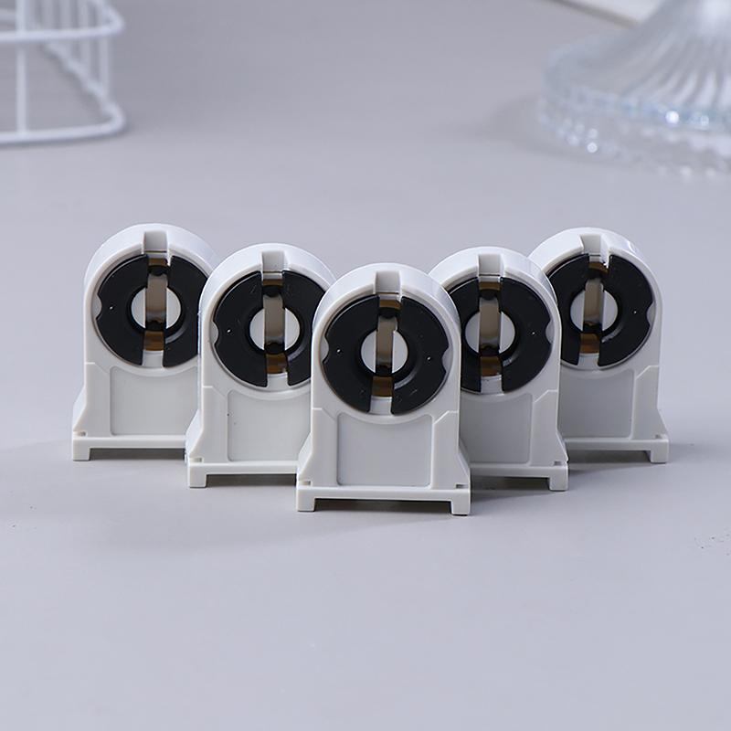 5Pcs T8/G13 Fluorescent Lamp Holder Heat-Resistant Lamp Holder Light Tube Holder Household Light Tube Holder For Home Office