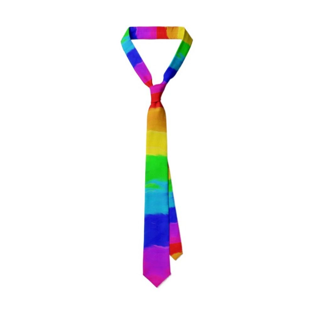 

Rainbow Striped Tie Colorful Men Accessories New Shirt Neckties Lesbian 4