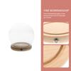 Accessories Souvenir Hand-Made Glass Cover Cactus Decor Stand Wood Cupcake Stands Eternal Flower Dome with Glowing Base