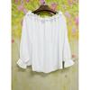 Autumn Sexy One-word Collar Strapless Long-sleeved Chiffon Shirt New Lantern Sleeve Loose Top Women's Clothing
