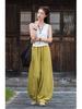 Women's Hemp Tie-Dye Distressed Lantern Pants: Cotton & Linen Zen Meditation Wear 26