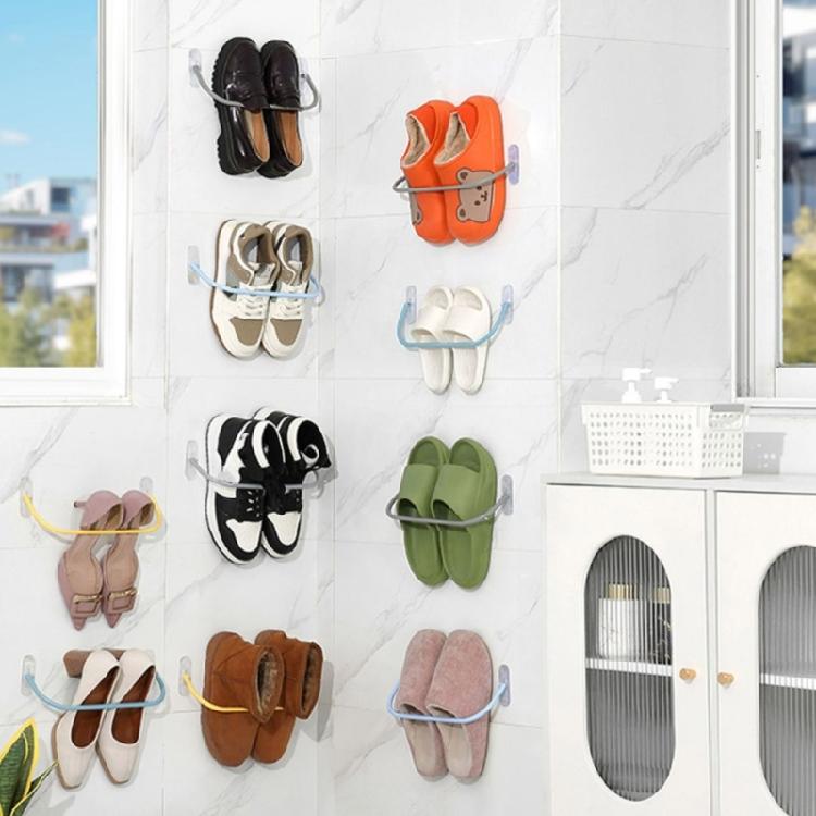 Waterproof Shoe Holder for Showers and Balconies Easy Installation Plastic Shelf Prevents Molds and Slipper Storage