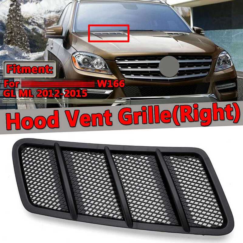 A65P-Rechte Motorhauben-Lüftungsgitterabdeckung Für Mercedes-Benz W166 GL GL GL350 GL450 ML ML350 ML550 ML63 AMG 2012-2015 1668800205