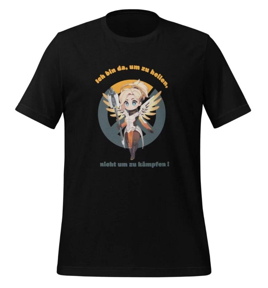 Mercy T-Shirt - Anime Gaming Saying For Healer Fans M