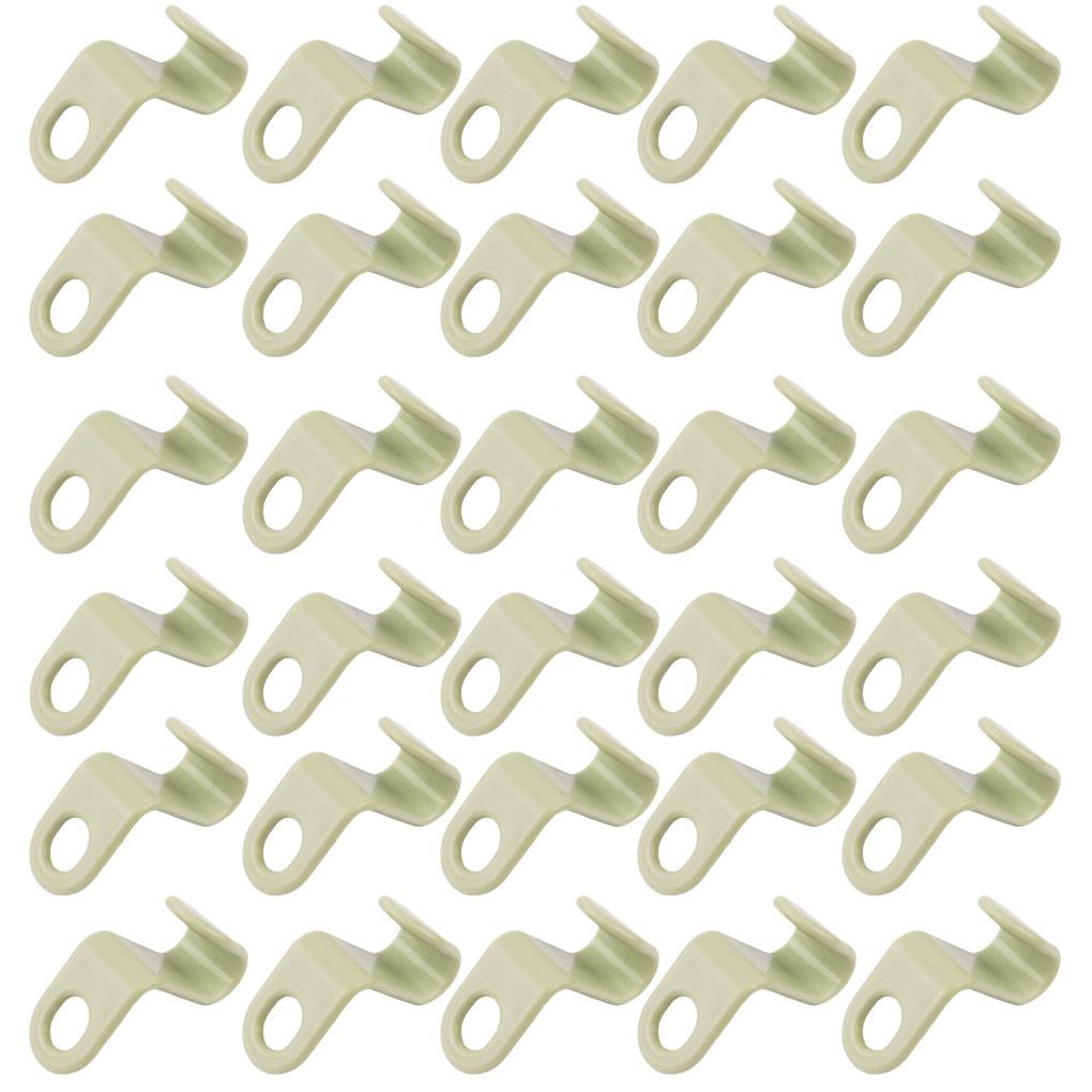 30 Pieces Clothes Hanger Connecting Hook Portable Replacement Space-saving Solid Color Cabinet Closet Connector Organizer