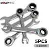 5Pcs Handheld Short Handle Double-head Wrench 6-10mm Portable Chrome Vanadium Steel Tool Wrench Suitable for Automotive Repair