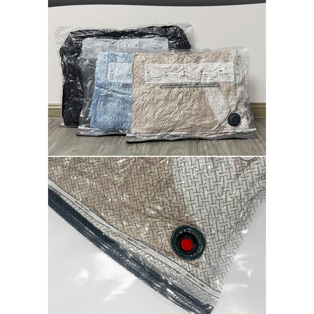 Vacuum Storage Bags with Electric Pump Valve Space Saver Compression Sealed Organizer for Clothes Wardrobe Travel Luggage Reusable Large Capacity