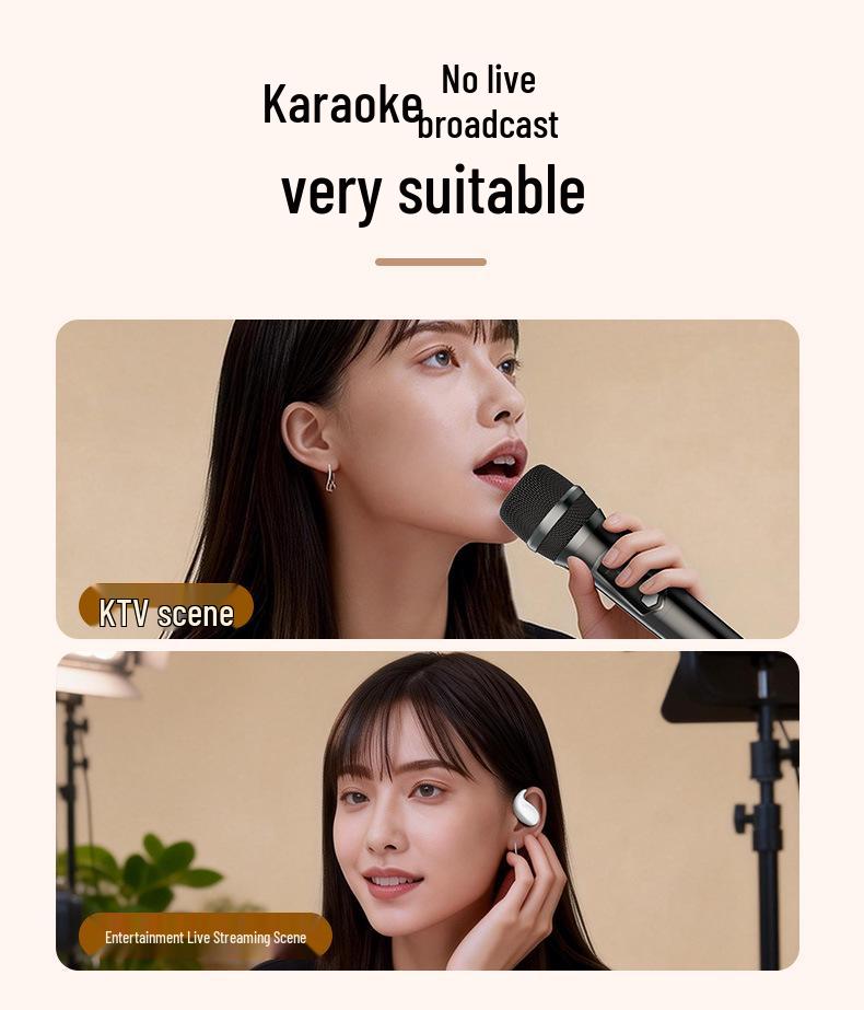 2026 Wireless Ear-hook Microphone & Sound Card Set for Live Streaming & Singing