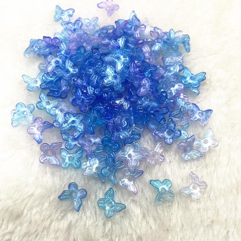 50pcs 10mm Butterfly Shape Acrylic Beads Loose Spacer Beads for Jewelry Makeing DIY Accessories