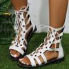 Fashion 2025 Summer Women Sandals Platform Women Shoes Lace Up Flats Sandals Luxury Designer Shoes Outdoor Sandalias Zapatos De Mujer