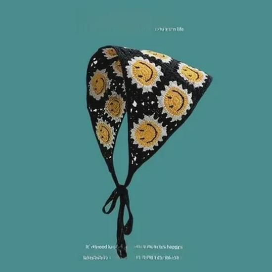 "Sweet & Cute Hand-Knitted Floral Headband: Spring/Autumn Travel Style"