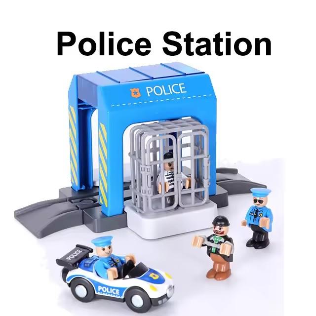 New Kinds of Wooden Tracks Accessories Beech Wood Railway Train Track Bridge Tunnel Station Fit for Wood Tracks Toys for Kids