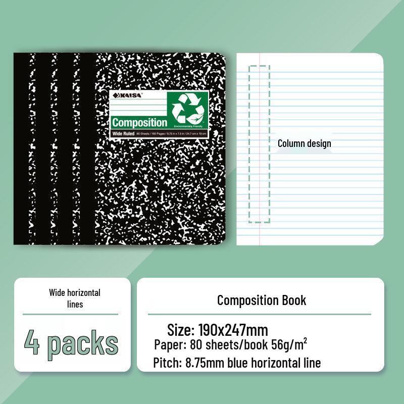 Classic American Marble Notebook: Retro Style Inspired by The Big Bang Theory for Students & Exams