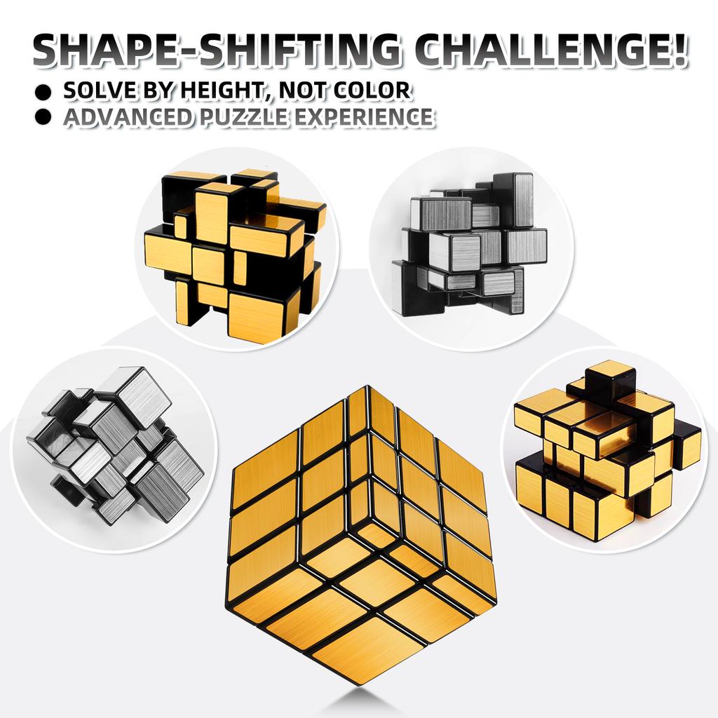 Sengso Mirror Cube 2X2 3X3 4X4 Magic Tower High-Reflectivity Puzzle Toy - Birthday Gift For Adults & Children'S Logic Training