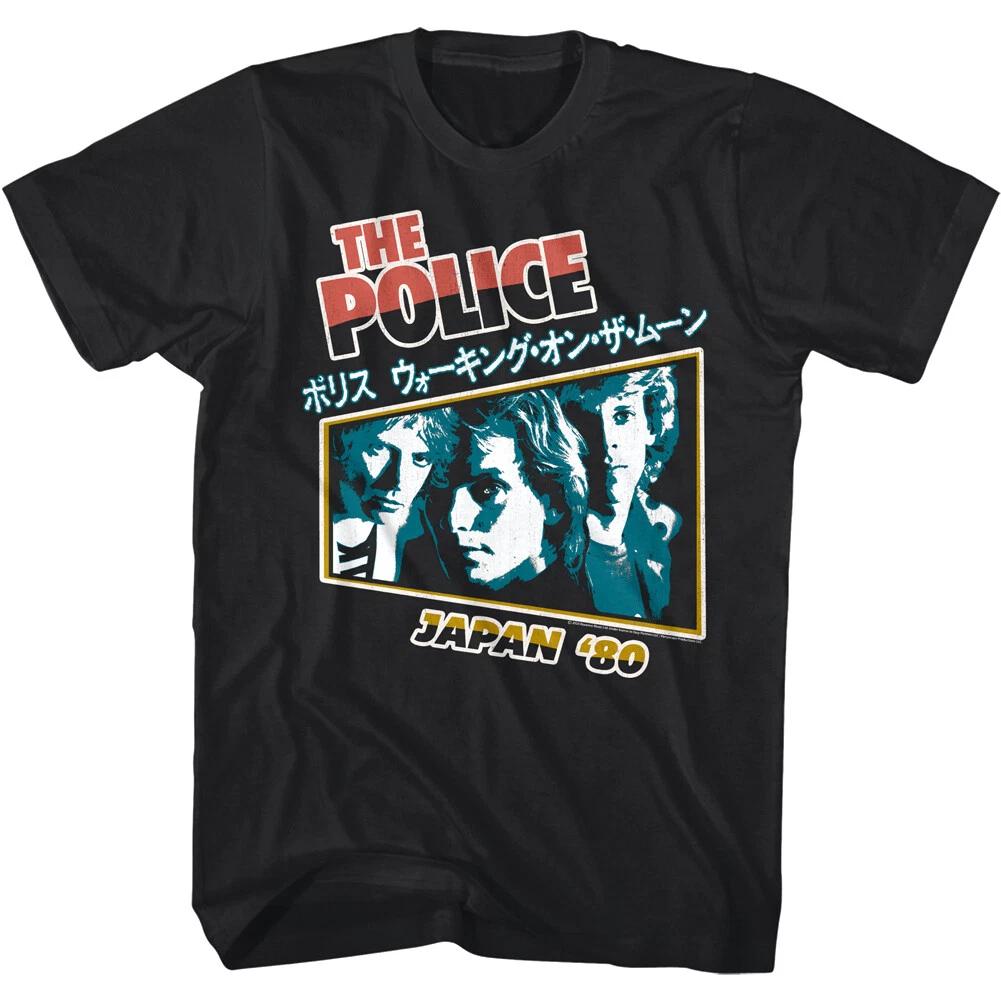 Sting & The Police Reggatta de Blanc Japan Tour 1980 Men s T Shirt Rock Band Top 2XL