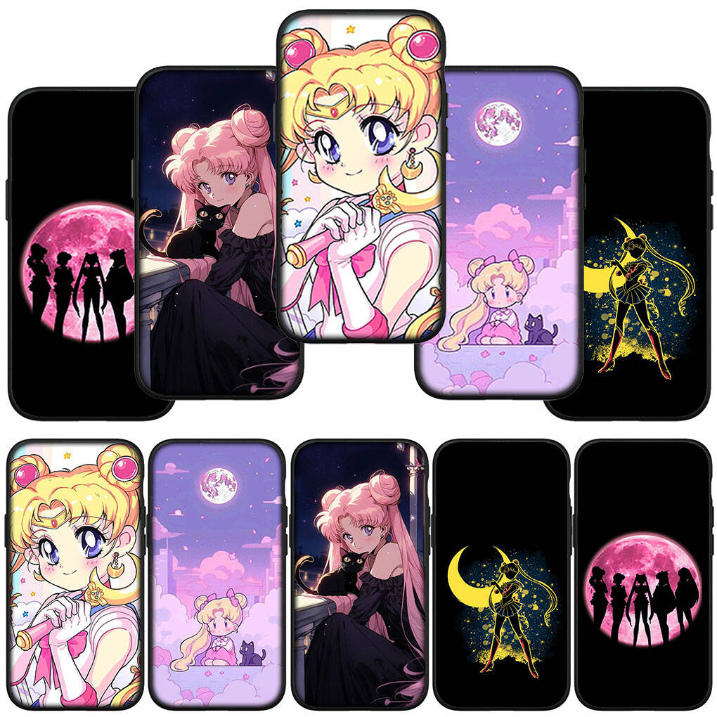 Handyhülle für iPhone 17 16 15 Xiaomi Poco F8 F7 X7 X6 M8 C85 C75 C71 Redmi Note 14 13 12 11 Pro Max A3 A4 14C 13C 12C 15C Süßes Matrosenmädchen Mond Hülle