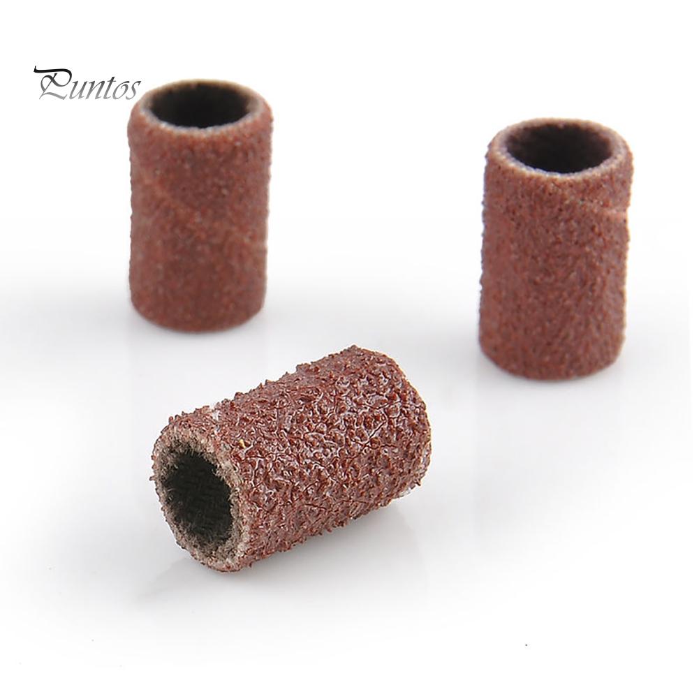 Punti Nail Art 100 Pezzi Buffer Abrasivo Banda Punte per Macchina Lima Trapano Anello Abrasivo Strumento
