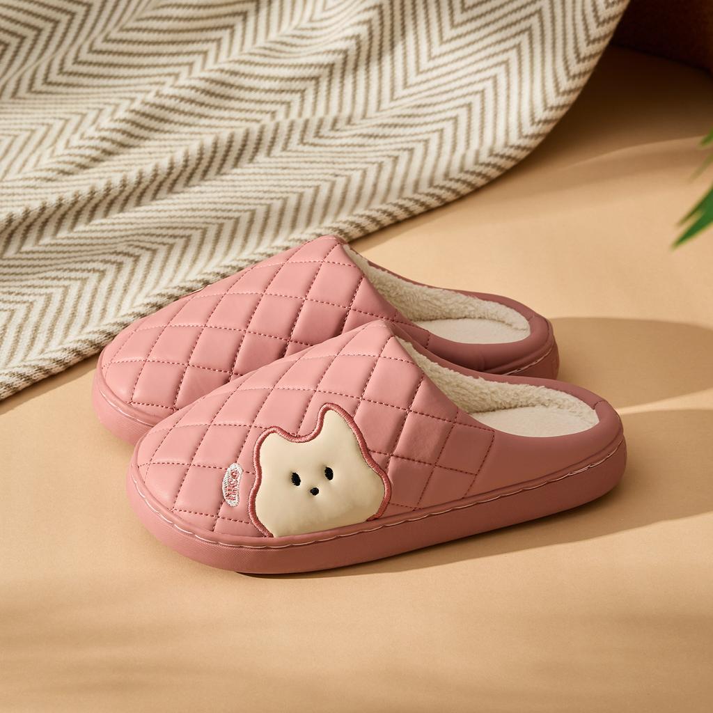 Cartoon Women Home Slippers Plush Warm Flat Slides Cute Soft Non-slip Slippers Indoor Outdoor Men Casual Slippers