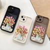 Colorful Floral Soft Phone Case for Apple 12/13/14/15 Pro Max — Full Coverage, Drop-proof, Creative Design