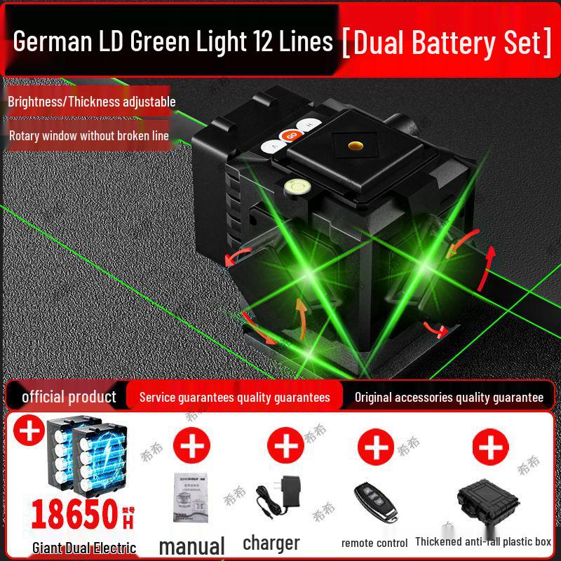 

High Precision 12-Line Outdoor Green Laser Light with 16 Levels