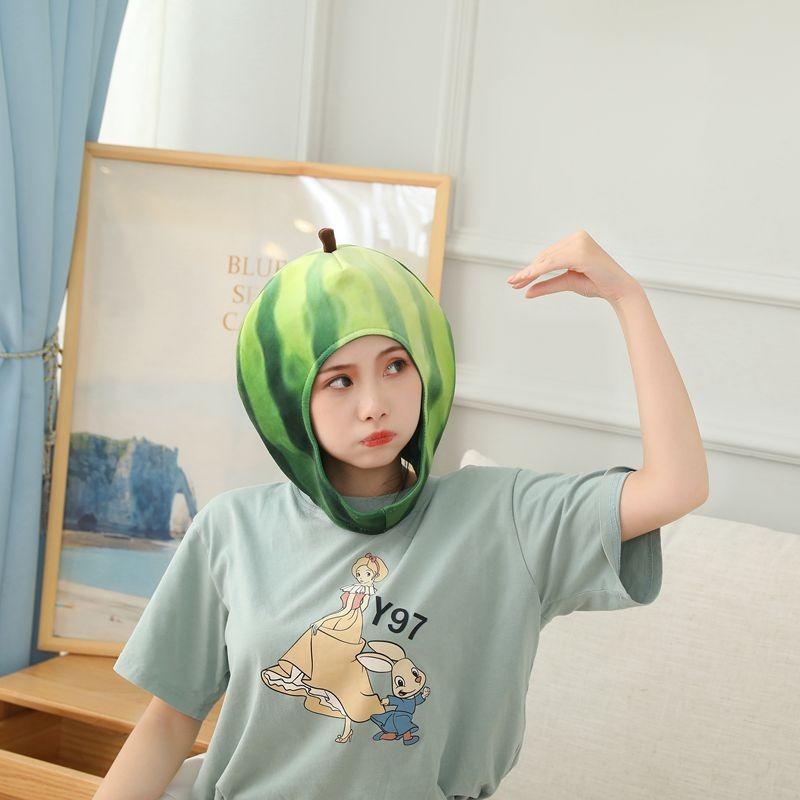 Cartoon Oval Watermelon Hood Hat, Plush Hood, Photo Props, Photo Props, Cartoon Hood