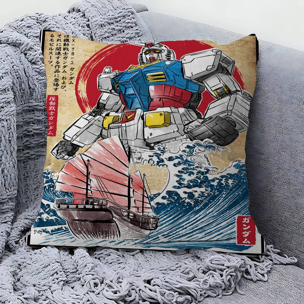 Anime G-Gundams Personalized Pillow Cover Kids Bedroom Wild Party Decor Pillowcase Kid Birthday Shower Gift