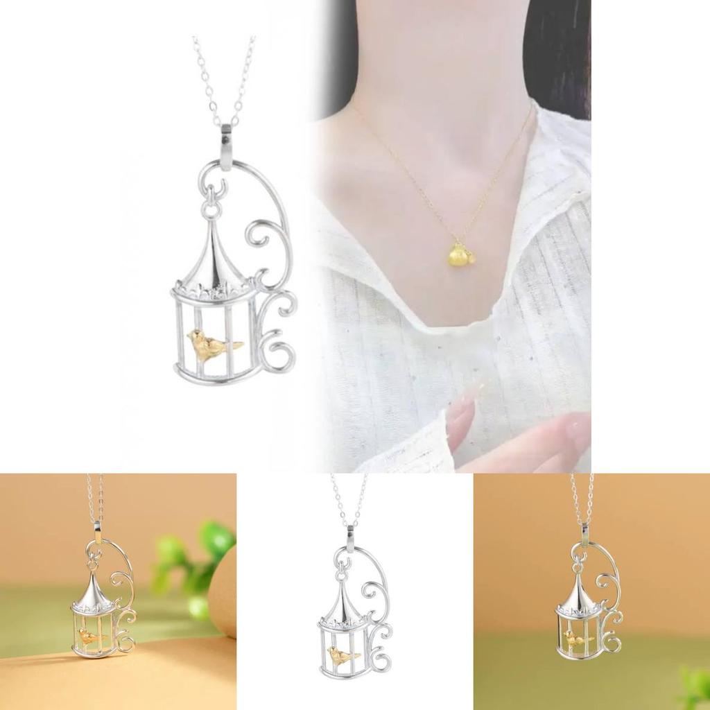Künstlerischer Tier Vogelkäfig Anhänger Schmuck Für Frauen Männer Lässige Mode Geschenk