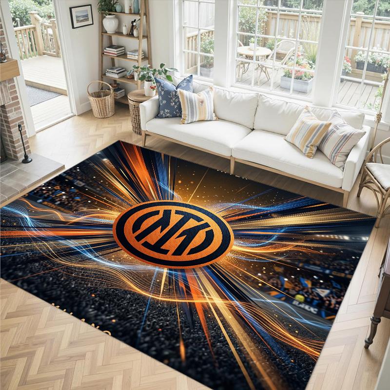 Borussia Dortmund Design Crystal Velvet Carpet Cozy Non?Slip Printed Rug For Bedroom Living Room Entrance