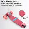 2-in-1 Kids Scooter Foldable Seat Light 3 Wheel Adjustable Folding Bar Blue/Pink
