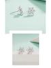 Romantic Snowflake Zircon Stud Earrings - Women's Elegant Charm with Inlaid Diamond and Leaf Design