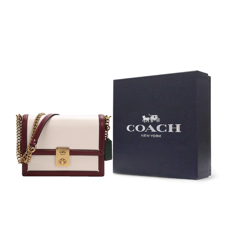 New COACH Hutton Calfskin Small Square Bag, Crossbody Bag, Shoulder Bag Women's 612-B4CAH
