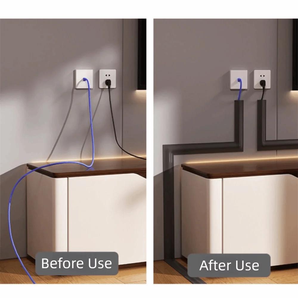 Hochwertige Weiche Kabelabdeckung Langlebige Flexible Bodenkabelabdeckung Selbstklebendes Kabelmanagement Kabelschutz Büro