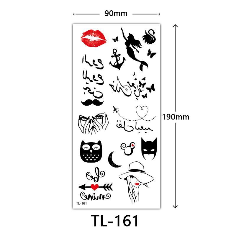

Flower Tattoo Stickers, Color Sketch Tattoo Stickers, English Letters, Wedding Photography Tattoo 90*190mm