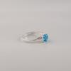 Anello Bohémien in Argento Sterling 925 con Topazio Blu Svizzero Gioielli Artigianali Per Donna CZR-27-12