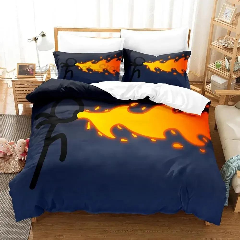 3D Anime Alan Becker Bedding Collection Single Twin Full Queen King Size Bed Collection Aldult Boys Bedroom Duvet Cover Collections 3D Print Game