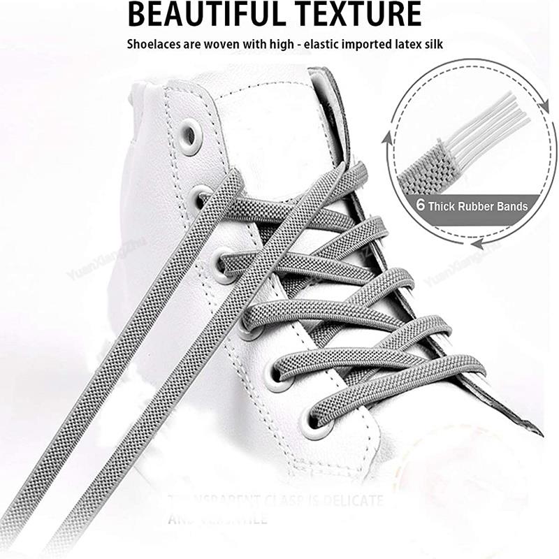 Mehrfarbige Lock-No-Tie-Schnürsenkel Elastische Sneaker-Schnürsenkel Für Kinder, Erwachsene und Ältere Schnelle Elastische Sport-Laufschuh-Schnürsenkel