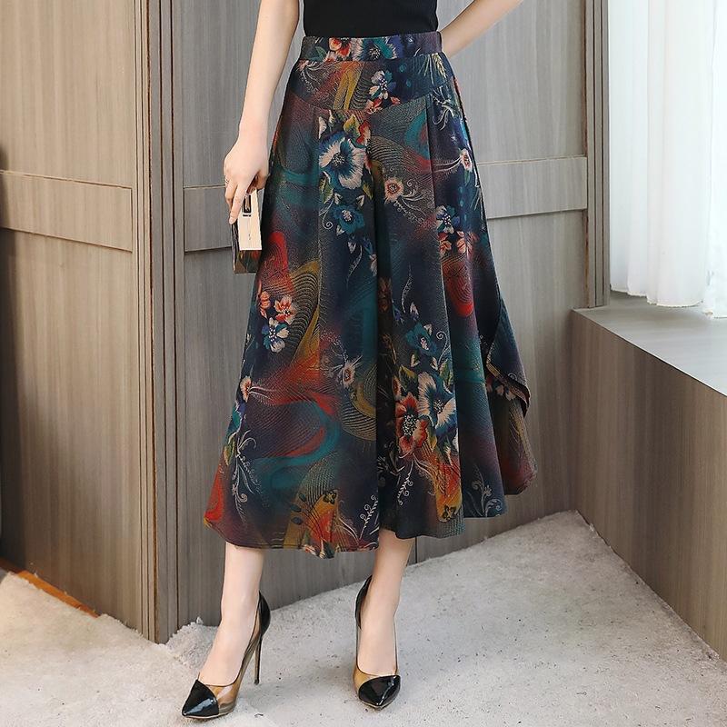 Damen Freizeitrock Übergröße Geblümte Hose Tanzhose