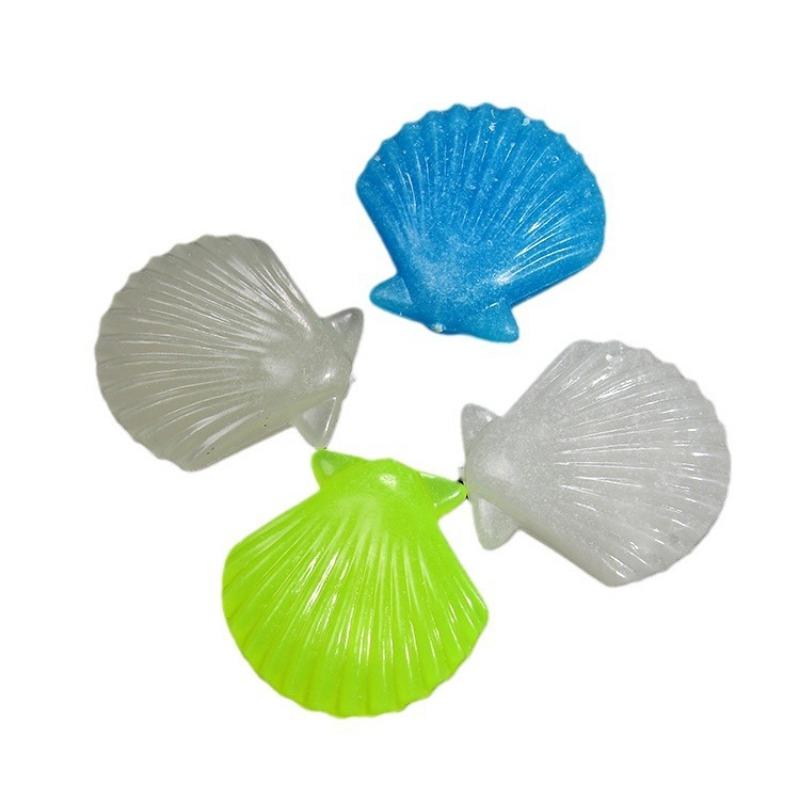 50 Pcs/1 Pack Fish Tank Landscaping Luminous Stone Luminous Small Stone Luminous Conch Fluorescent Shell Luminous Simulation Starfish Home Decoration