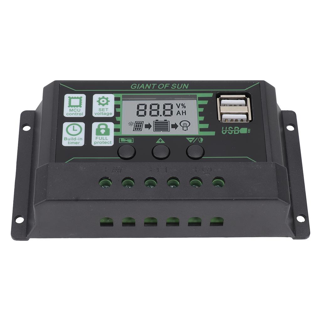 Solar Charge Controller Dual USB Automatic Identification PWM PV Panel Charger for Industry 5V 100A