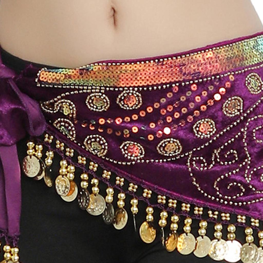 Bauchtanz-Hüfttuch, Tanzbekleidung, glitzernder Gürtel für lateinamerikanische Partys und Samba