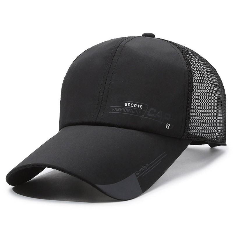 Ultra-Thin Waterproof Casual Sports Hat for Men Women Peaked Design Summer Sun Protection Breathable Ultra-Thin Peaked Hat Adjustable чёрный